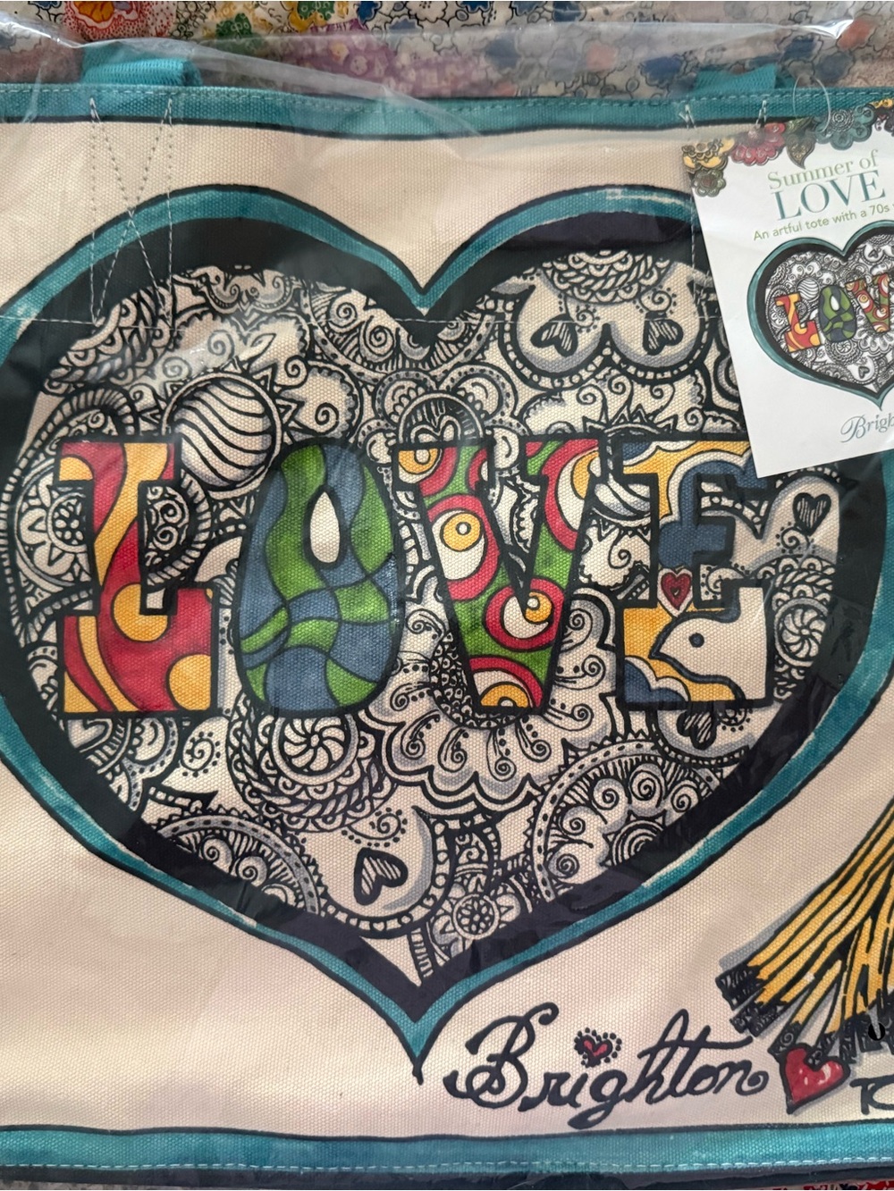 Brighton Multicolor SUMMER OF LOVE Large Tote